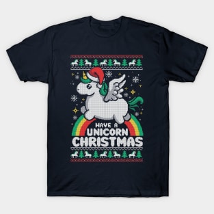 Have a unicorn christmas ugly sweater T-Shirt